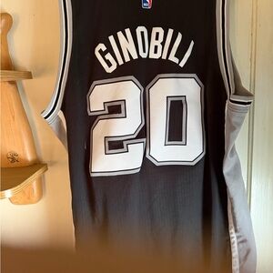 Adidas Black and Gray NBA Jersey